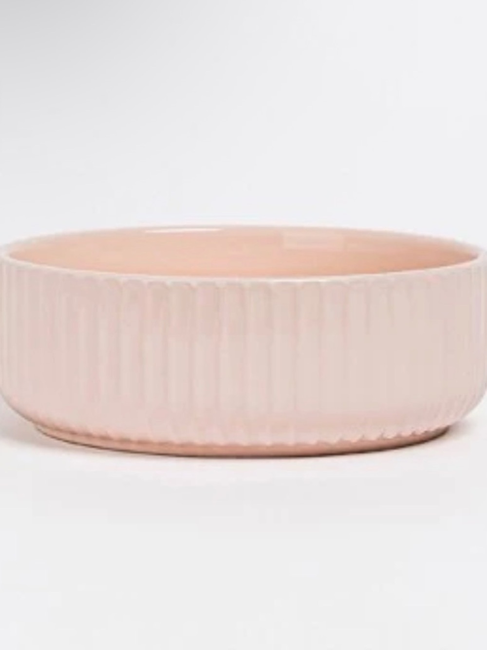 Over & Back Pink Ribbed Cereal Bowl 27.5 oz